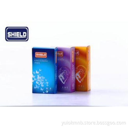 OEM Shield Rubber Fruit Flavoured Condoms Transparent , Dot